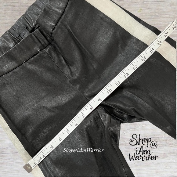 J.Crew Collection genuine leather racing stripe pull on legging *shop@iamwarrior - Picture 7 of 12
